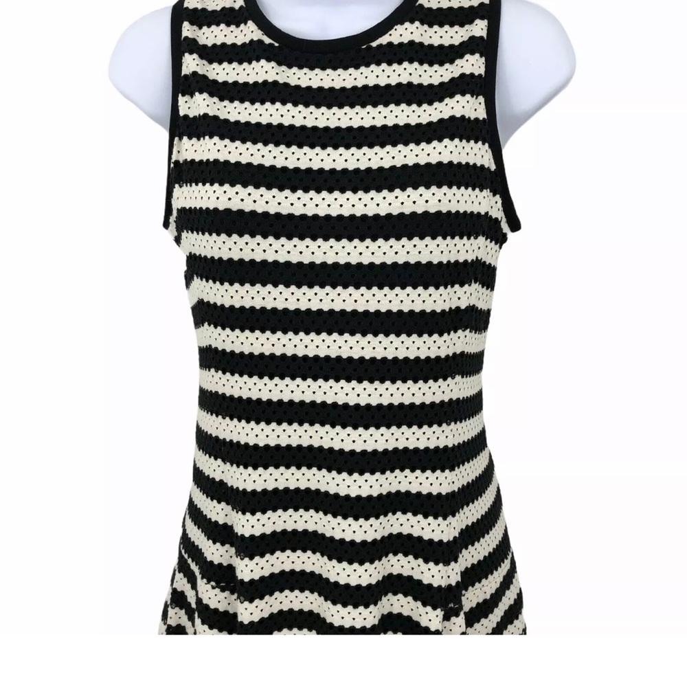 Banana Republic Sleeveless Perforated Stripe Dress
